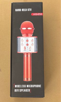 WS-858 Wireless Karaoke Microphone with HiFi Speaker