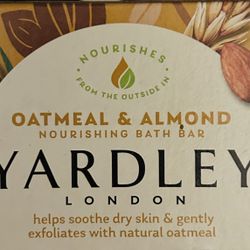 Yardley Oatmeal &Almond Bar Soap, 4.25 oz 8 pack