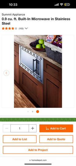 Summit Built In Micro Wave Brand New In Box