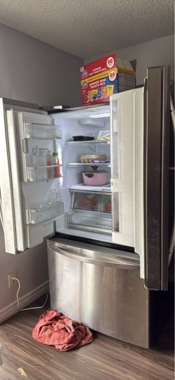 Silver fridge