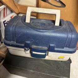 Plano Two Tray Fishing Tackle Box Model 6202-06 Blue/White