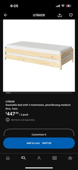 IKEA Utaker Twin Bed