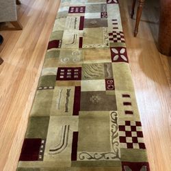 hand-knotted wool runner 2’8” x 11’8”