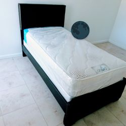 $275 Twin Bed Frame With Mattress And Box Spring Brand New Free Delivery 