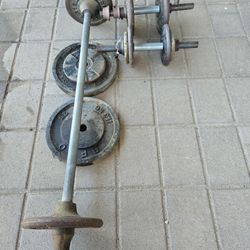 Weights Old Barbell, Dumbell Set 