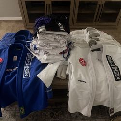 Gracie Barra BJJ Gis - Blue and White Lot