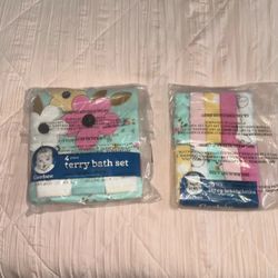 Baby bath set & washcloth Brand new