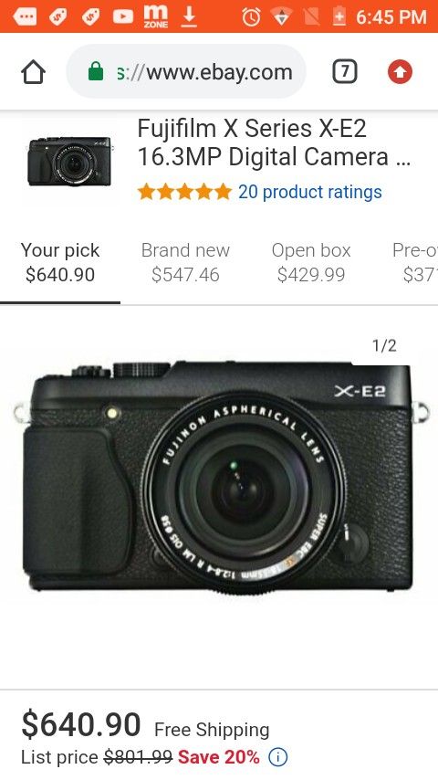 Fujifilm X-E2 16.3 MP Mirrorless Digital Camera 3.0-Inch 18-55mm lens
