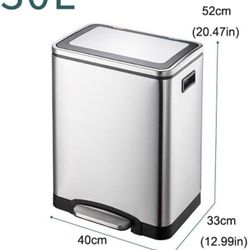 YOUQUEEN Trash Can Large-Capacity Foot Silent Trash Can