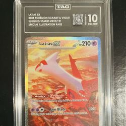 Pokemon Surging Sparks #239/191 Latias Ex TAG 10 GEM MINT - Top Graded Latias