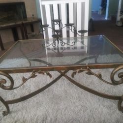 Metal And Glass Coffee Table 45 Wide 20 Tall