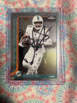 Devon achane signed football card