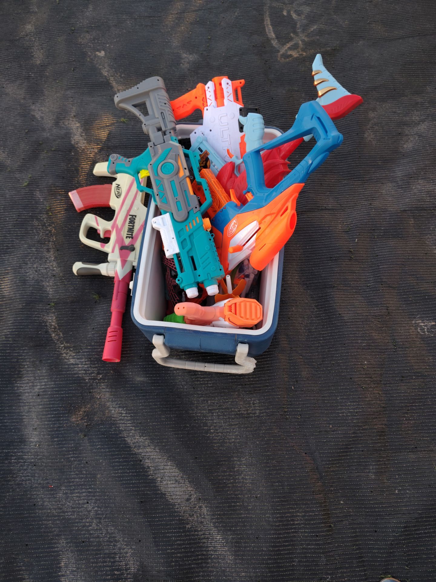 nerf and water guns