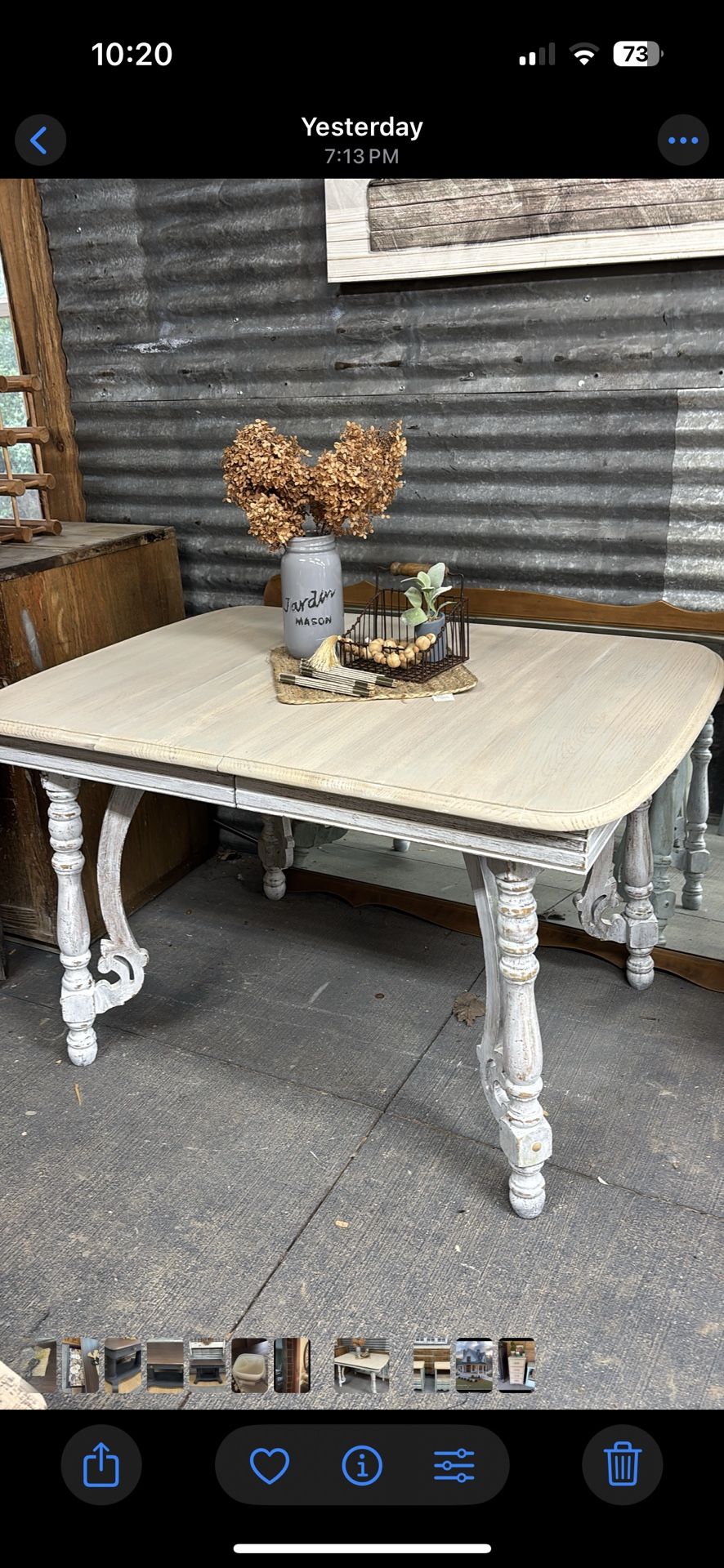Solid Wood Antique Table Refinished
