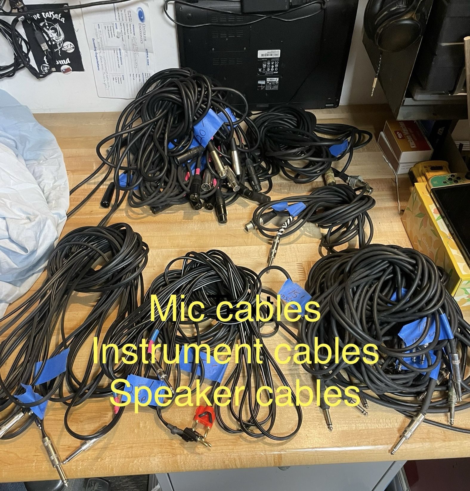 CABLES - Microphone, Speaker And Instrument