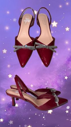 Ruby Red Kitten Heels
