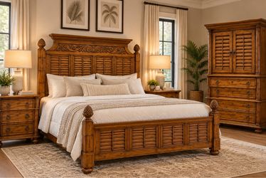 Queen Broyhill Wood Bedframe Set or Separate