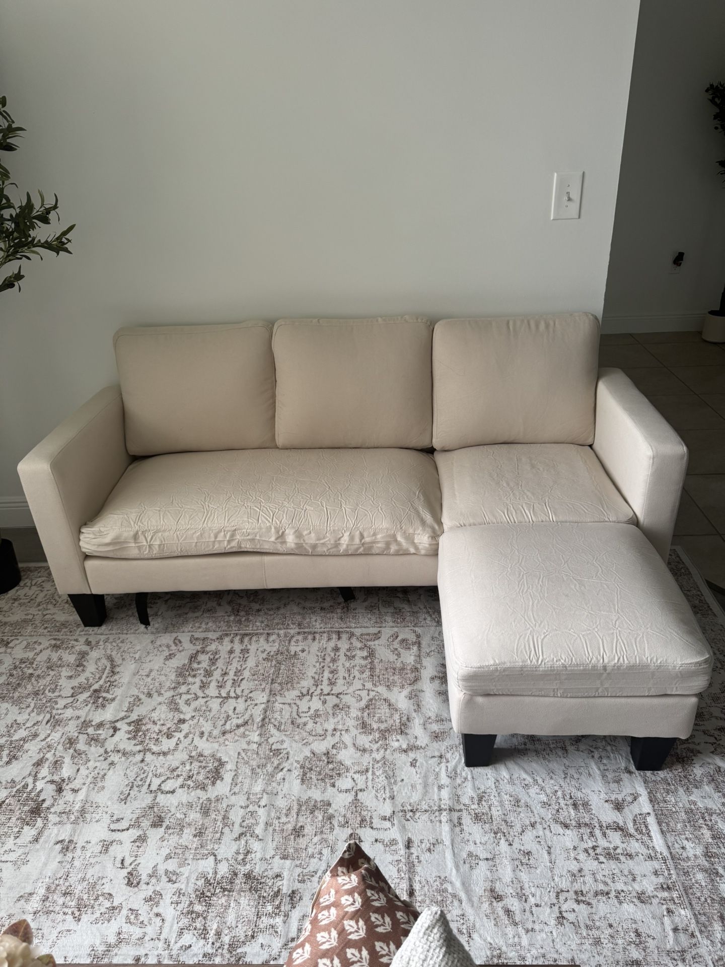 70 Inch Sectional Sofa L-Shape With Reversible Chaise