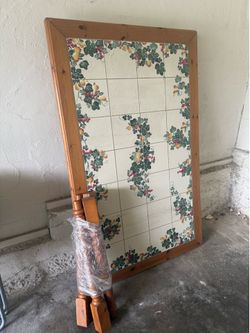 Vintage Italian Hand Painted Tile Top Table - Nicola Fasano