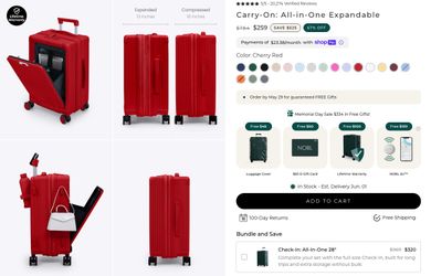 Nobl Luggage Carry On: All-In-One Expandable