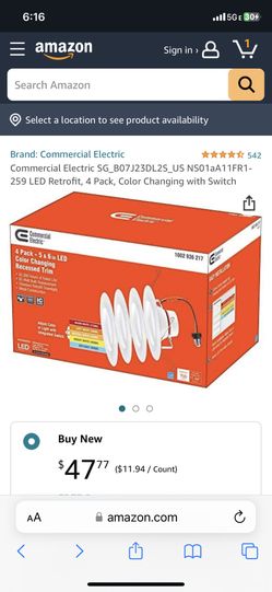 Commercial Electric Color Changing Recessed Trim Lights 