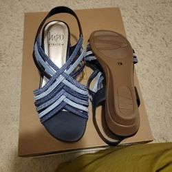 Blue Sandles Size 7. New