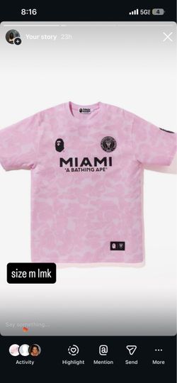 Pink Miami bape, size medium