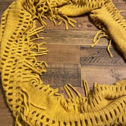 Mustard Fringe Infiniti Scarf