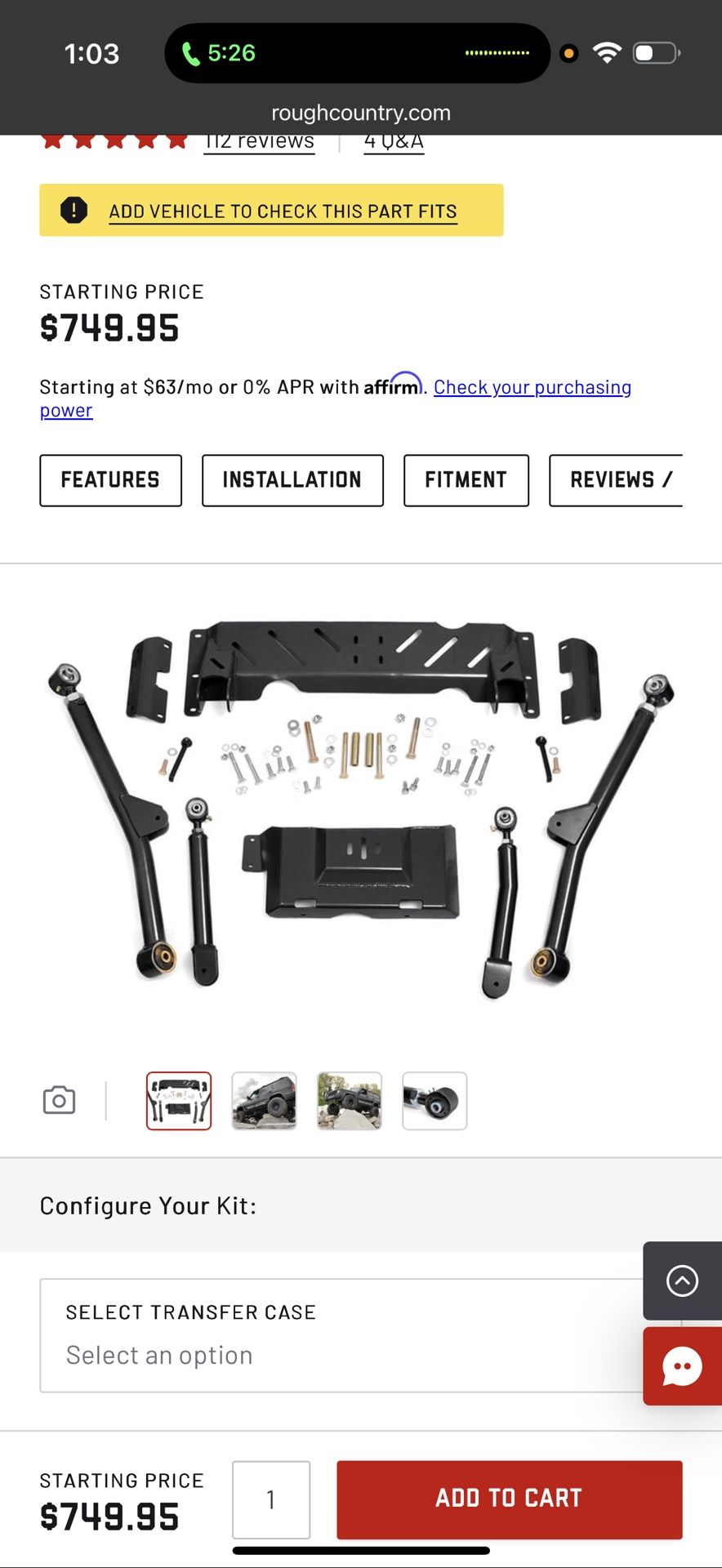 Long Arm Lift Kit For Jeep Cherokee XJ 84-01. And Comanche. Comes With Extras To Just About Complete Lift.