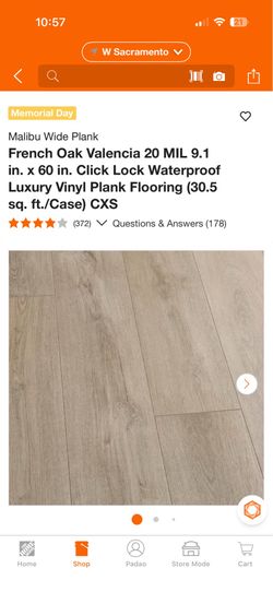 Waterproof Luxury Vinyl Plank Flooring (30.5 sq. ft./Case) CXS