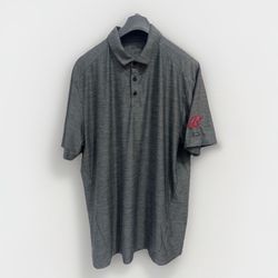 Ogio Golf Polo Shirt Mens Ballys XL Gray Performance Crestliner Lightweight Golf