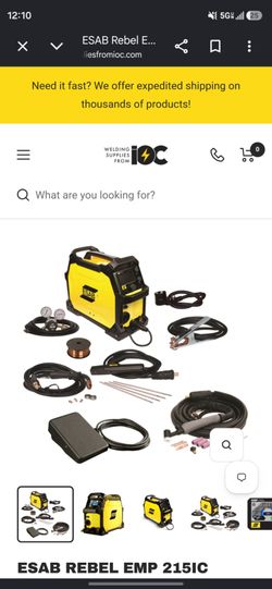 Esab emp 215 ic mig/tig/stick welder