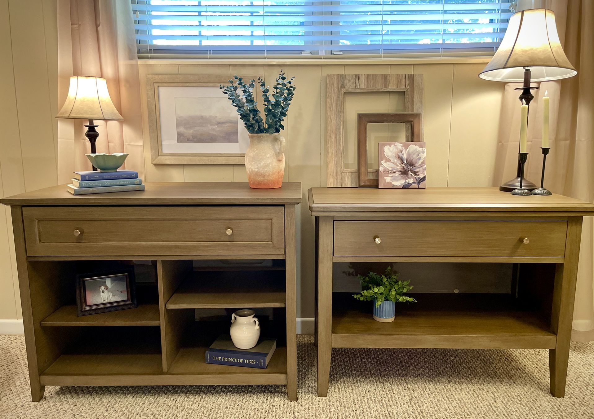 One Of A Kind Oversized Nightstands