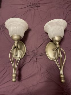 Sconces Nickel And Frosted Glass