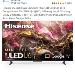 75 inch Hisense Smart TV