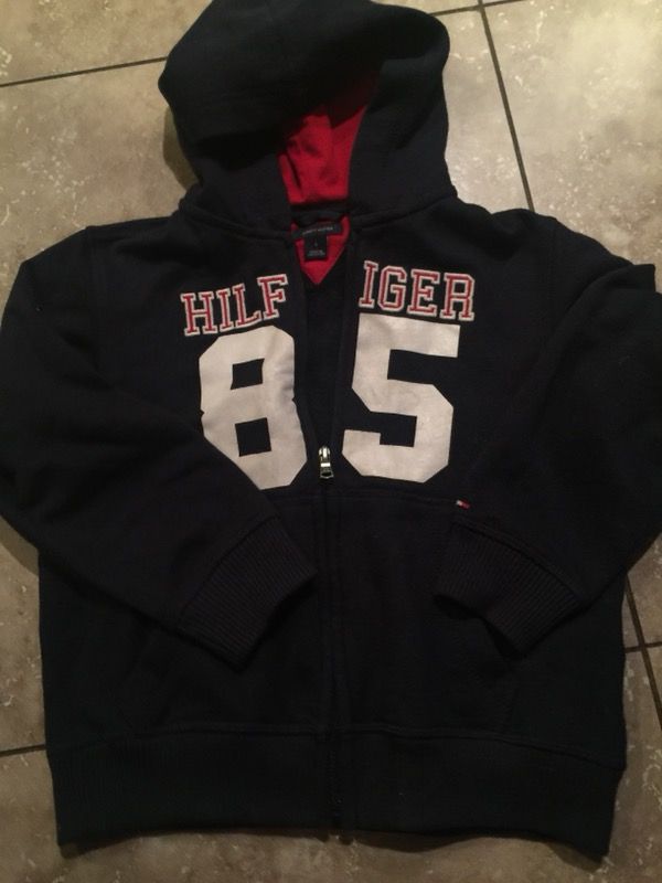 Blue Tommy Hilfiger 85 zip-up hoodie jacket size 5