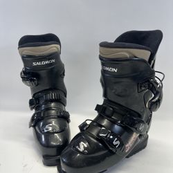 Salomon 4.0 Symbio Men's Downhill Snow Ski Boots Black Size 6.5US/Mondo 24.5