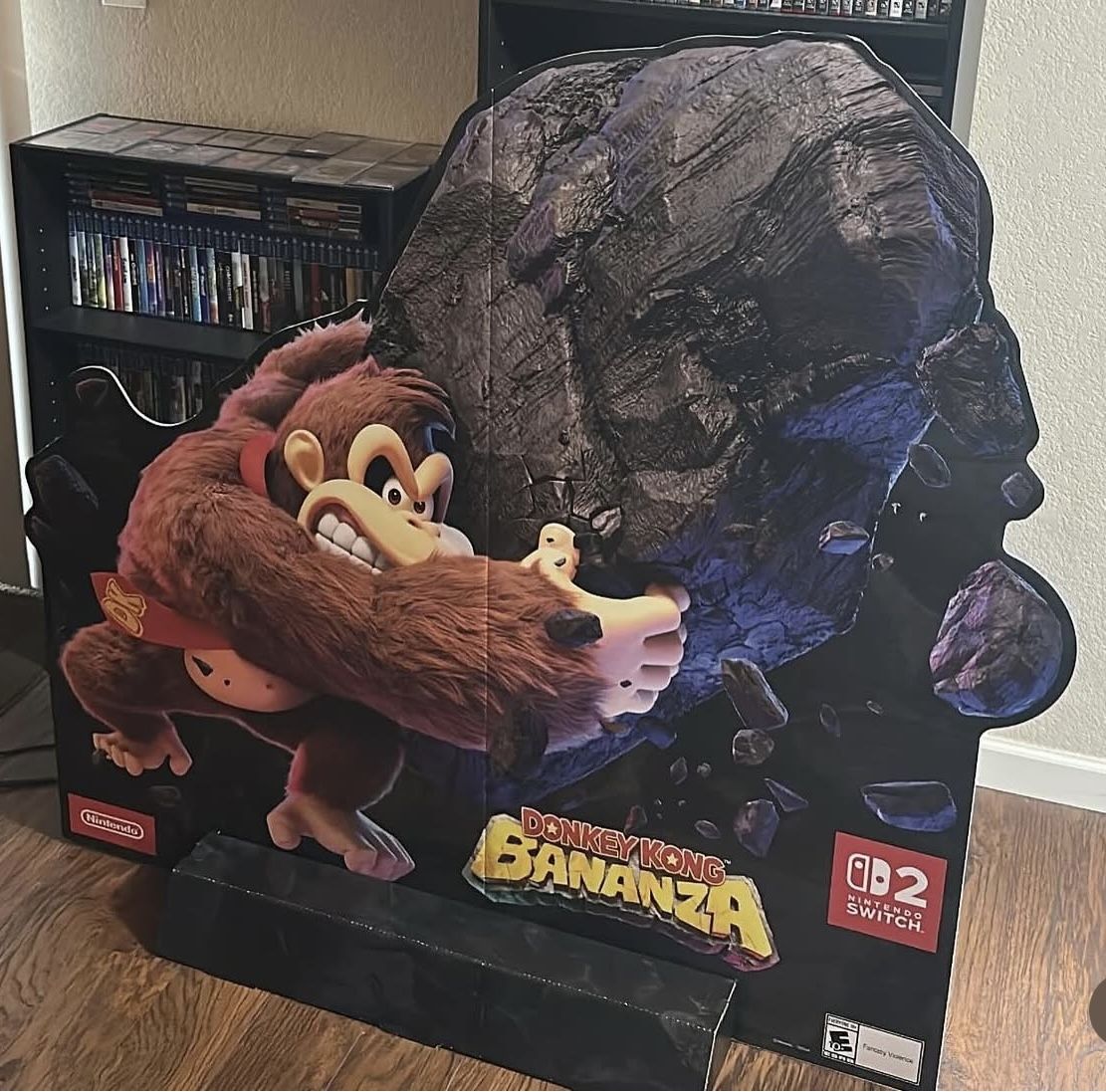 Donkey Kong Bananza cardboard promo display