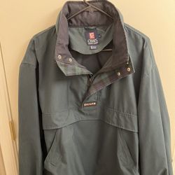 Vintage 90’s Chaps Ralph Lauren Men’s Sz L 1/2 Zip Pullover Windbreaker Green