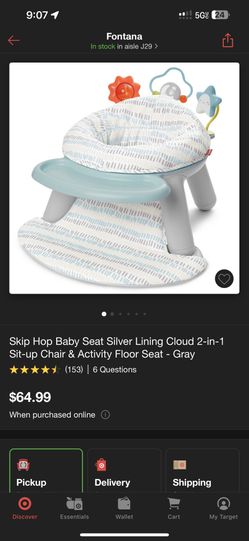 Skip Hop Baby Seat Silver Lining