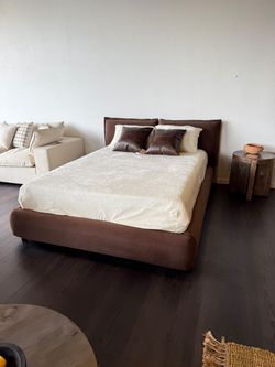 Pottery Barn Inspired Bed | Mohair Velvet Headboard | Queen & King