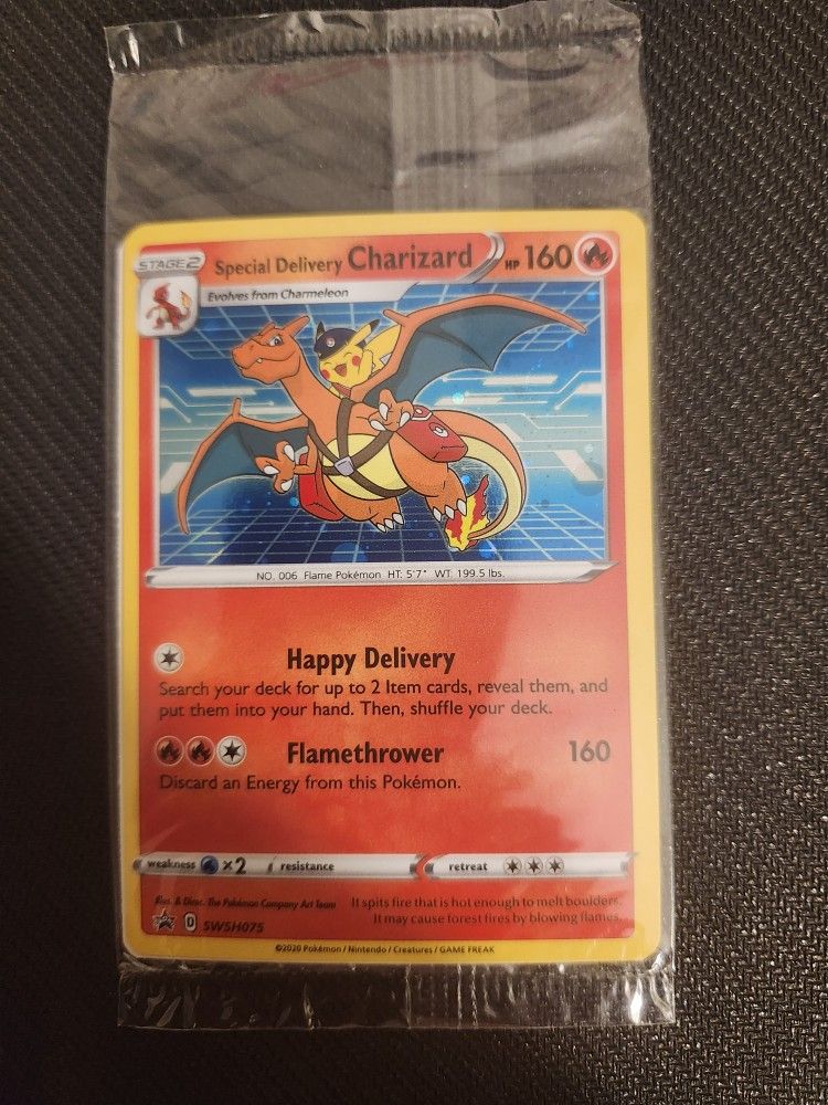 CHARIZARD DELIVERY PROMO WITH SWIRL SEALED POKEMON