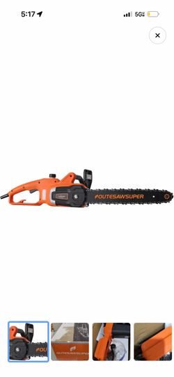 16-Inch Corded Electric Chainsaw with Automatic Oiler – 16" Bar & Chain