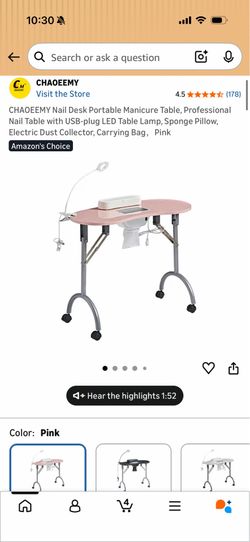 Pink Mobile Nail Table