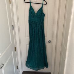 Formal Dress - Teal - Sequin Wedding Dress