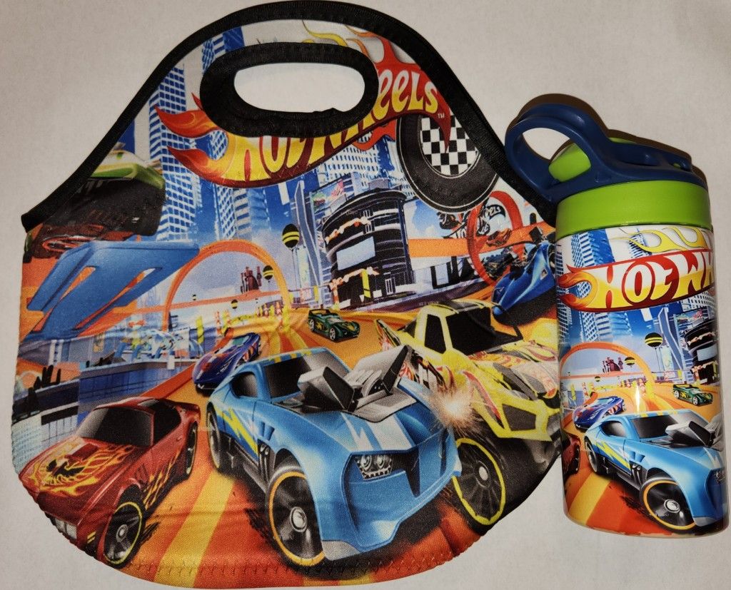 Sublimation Kids Lunch Tote Bag And Sippy Cups  Cartoon Characters