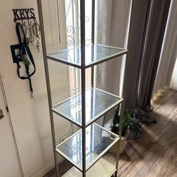 ‘VITTSJO’ IKEA- Pretty Glass Shelves, Bookcase 