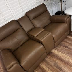 Power Recliner 3 Seat Sofa AND  Love Seat With Console And Charging Ports 
