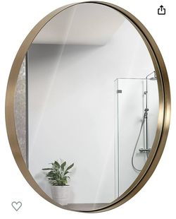 Round Mirror With Gold Frame