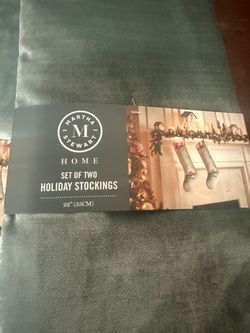 Martha Stewart Home Christmas tree skirt and stockings